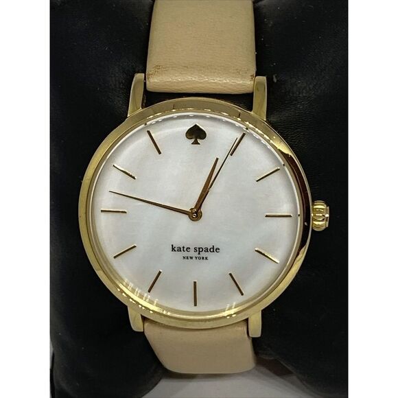 Kate Spade New York Metro 0073 Women Beige Leather Analog Dial Wrist Watch MP653 main image 10